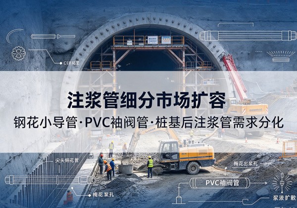 柳林注浆管细分市场扩容，隧道钢花小导管、PVC 袖阀管、桩基后注浆管需求分化
